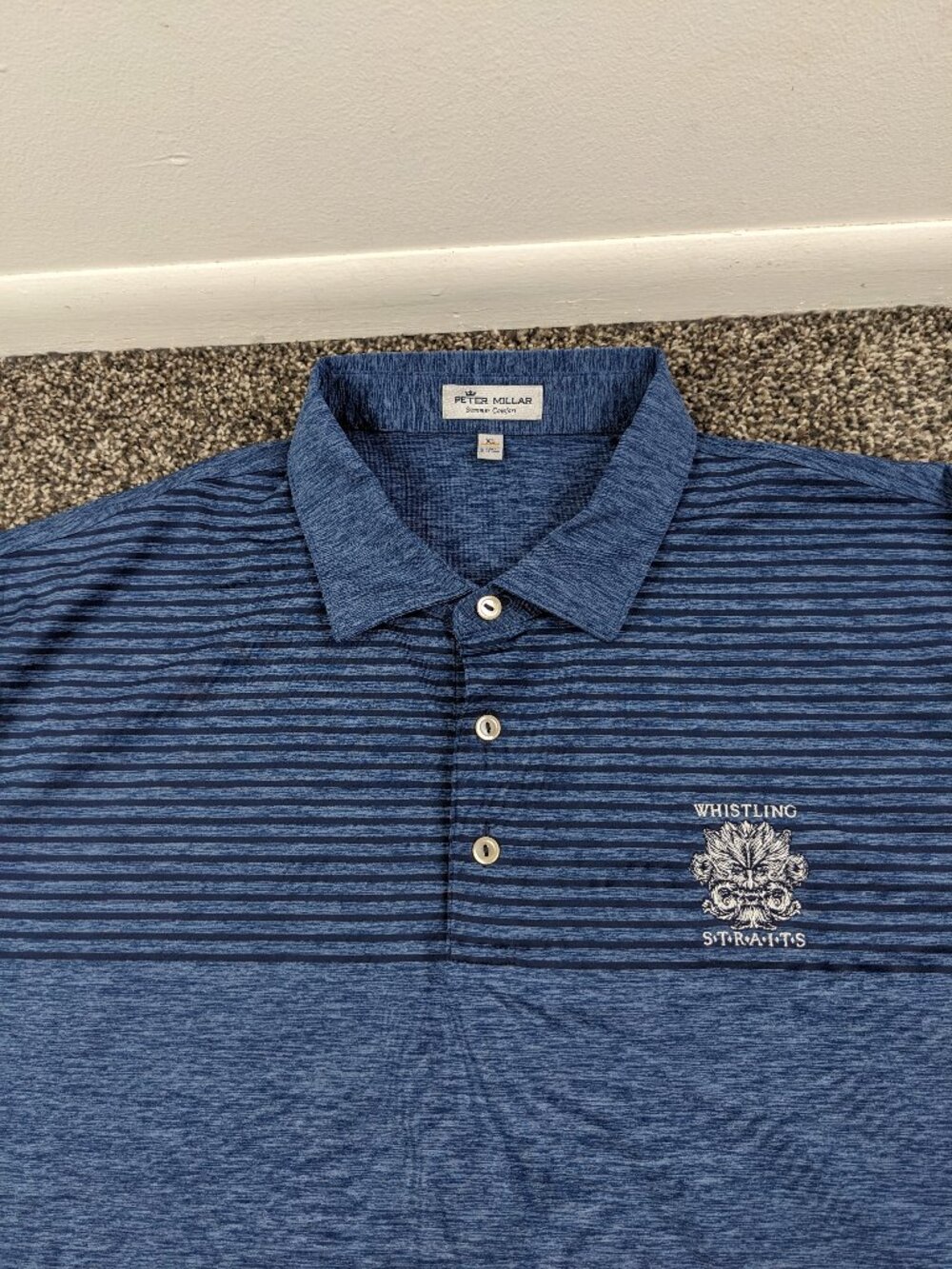 2020 Whistling Straits Polo Shirt Peter Millar Summer Comfort Striped Mens XL